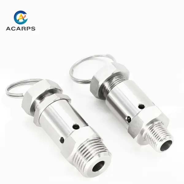 1/4" 1/2" Stainless Steel Sanitary Adjustable Air Release Pressure Relief Safety Valve Exhaust Homebrew Air Compressor