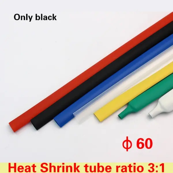 1.22meter/lot 60mm Heat Shrink Tube with Glue Adhesive Lined 3:1 Shrinkage Dual Wall Shrink Tubing Wrap Wire Cable kit
