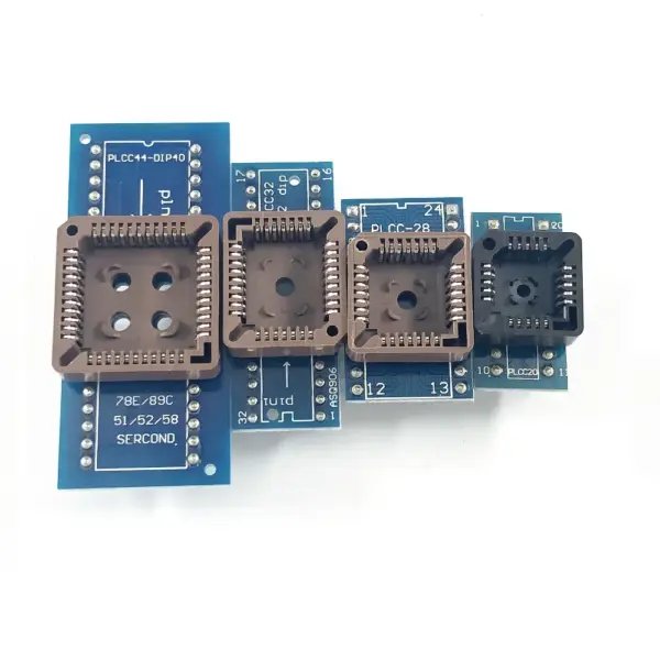 PLCC20/PLCC28/PLCC32/PLCC44 IC programming socket BIOS adapter working for RT809H RT809F programmer ZIF test scoket 30V 50mΩ