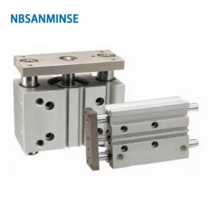 NBSANMINSE MGPL Bore 16mm Compact Guide Cylinder Compressed Air Cylinder  Type Double Acting Pneumatic  Air Cylinder