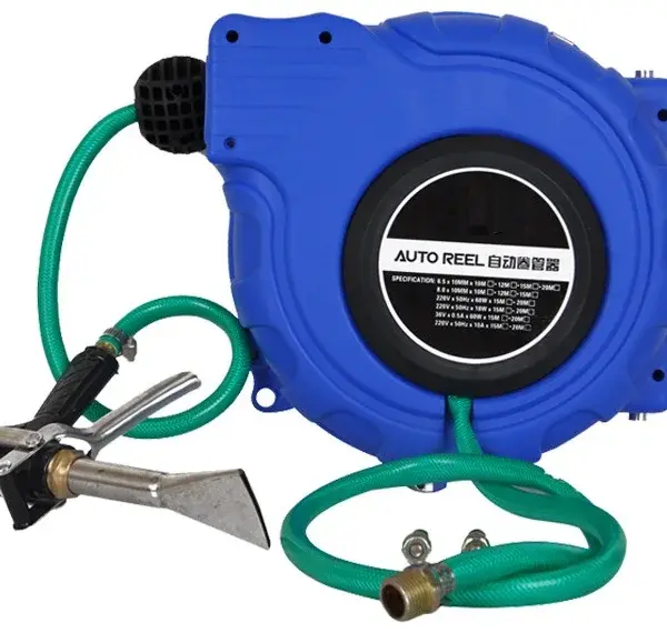 10M-13M with gun automotive foam hose reel, Automatic retractable telescopic winder PVC yarn-wrapped pipe washer buddle drum