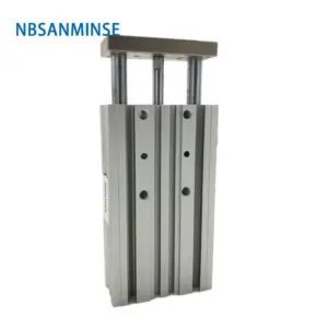 NBSANMINSE MGPM 25 32 40 50 63mm Compact Guide Type Cylinder  Miniature Guide Rod Pneumatic Air Cylinder Double Acting