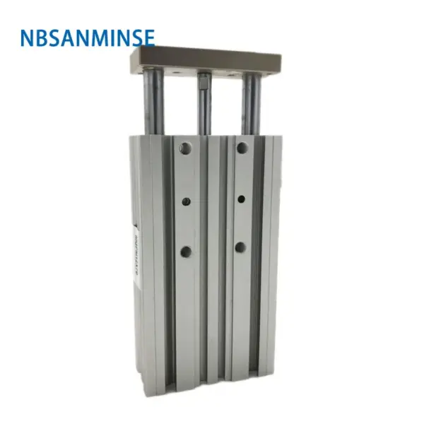 NBSANMINSE MGPM 25 32 40 50 63mm Compact Guide Type Cylinder  Miniature Guide Rod Pneumatic Air Cylinder Double Acting