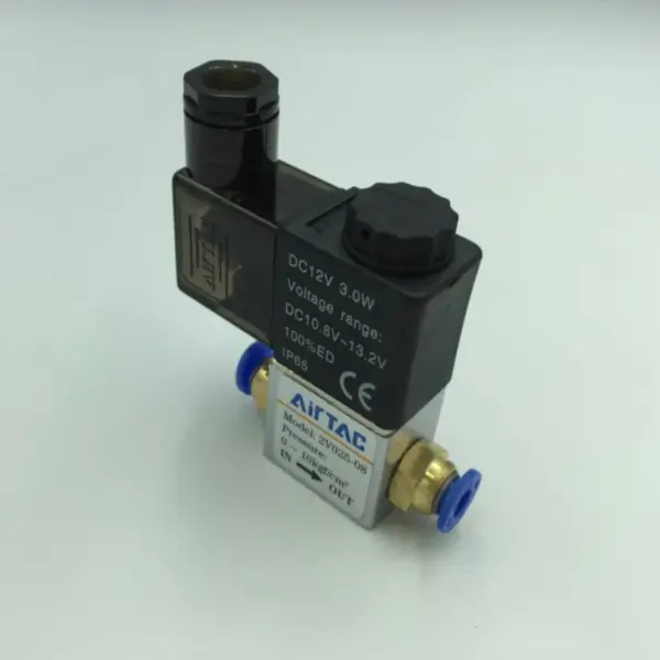 12V 24V 220V Volt Pneumatic Electric Solenoid Valve 2 Position 2 Port Normally Closed Air Magnetic Valve 6mm 8mm Hose Connection