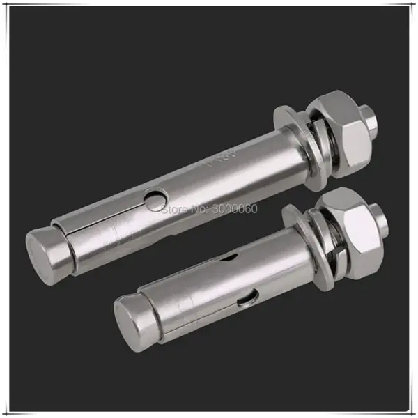 15pcs M10x90mm Stainless Steel 304 Sleeve Expansion Anchor Bolt Set for Secure Wall Fixations