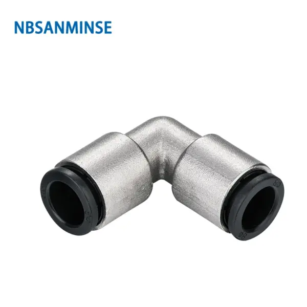 NBSANMINSE 10Pcs/Lot PVP Brass Fitting Plastic Sleeve Push In Fitting Pneumatic Pipe  Elbow Air Pneumatic Fitting