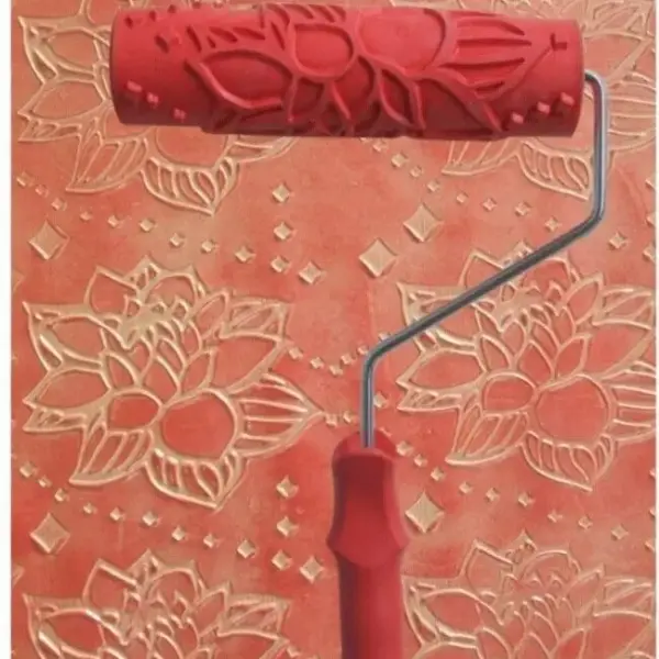 EG237T Decorative Paint Roller Pattern Embossed Texture Painting Tools for Wall Bedroom Rubber Airless Machine Household