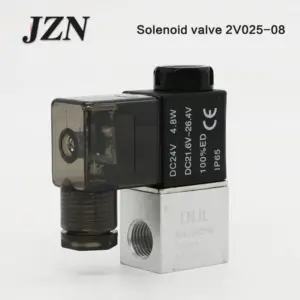 Pneumatic two-position two-way solenoid valve 2V025-08 into a DC24V valve switch AC220V normally closed 12V