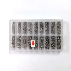 900Pcs/Set Silver Stainless Steel Tiny Screws For Eye Glasses Watch Clock Repair Kit Tools Box Of Assorted Screws screw