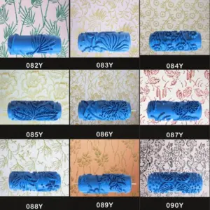 5" Embossed Paint Roller Sleeve Wall Texture Stencil Brush 3D Pattern Decor Wallpaper DIY Decoration Patterned Roller 082-103Y
