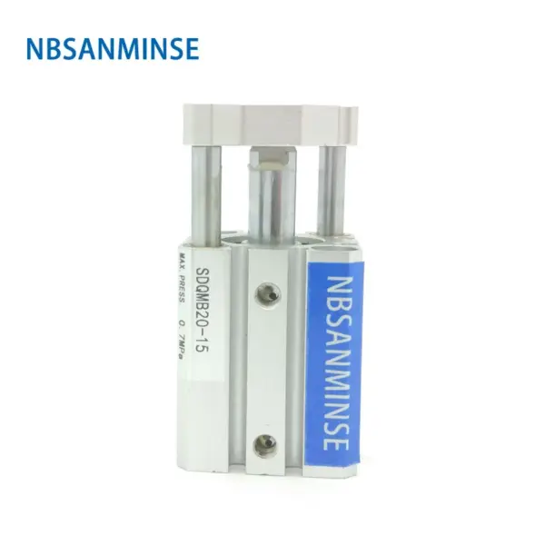 NBSANMINSE CDQMB 25mm Bore Size  Type ISO Compact Cylinder Double Acting Single Rod CGuide Rod Type Compressed Air Cylinder