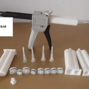 Epoxy resin AB Glue caulking Gun/cartridge 50 ML 2:1 & 1:1 Universal Manual Dispense mixing Gun with Cartridge & Mixing Nozzle