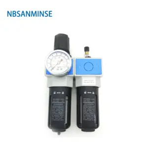 NBSANMINSE Air Compressor 1/4 3/8 1/2 3/4 1 UFRL Air Filter Regulator Oil Water Separator Trap Filter Regulator  Free Shopping
