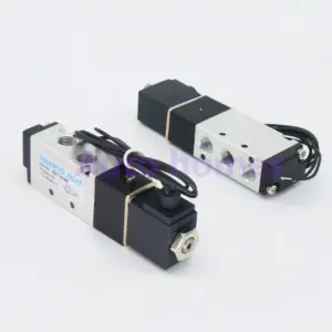 Pneumatic solenoid valve 4V110-06 4V110-M5 Port 1/8" BSP M5 12V 24v DC 5/2 way control valve with wire lead Plug type