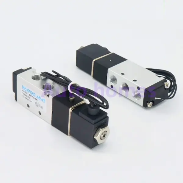 Pneumatic solenoid valve 4V110-06 4V110-M5 Port 1/8" BSP M5 12V 24v DC 5/2 way control valve with wire lead Plug type
