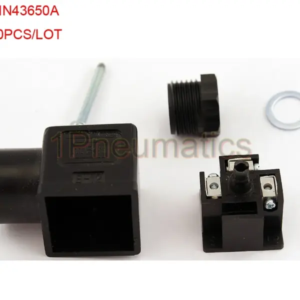 Free Shipping 20PCS/LOT Din 43650-A Line-Socket Plug for Valve Solenoid Coils Connector DIN43650A Black