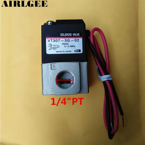 High quality DC 24V Three Way Two Position 1/4" NPT Solenoid Valve  Free shipping