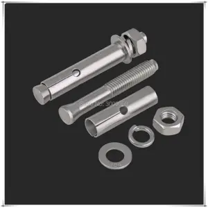 M10x60mm M10x120mm Stainless Steel Sleeve Expansion Anchor Bolt Set Nut Bolt Set for Concrete Wall Anchoring