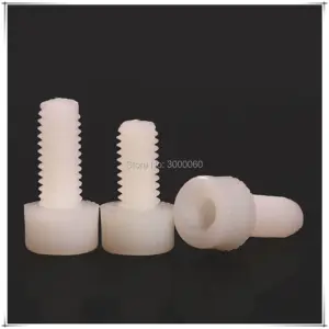 200pcs m6 육각 볼트 M8 DIN912 White Plastic Nylon Hex Socket Cap Screws Cerco Knurled Head Machine Bolts Assortment for DIY Projects