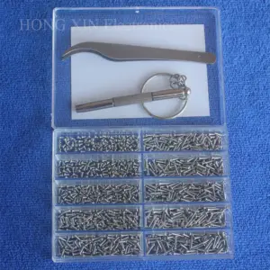 1000pcs/set Assorted Watch Screws for Watches Clock Repair Kit Watchmaker Tool Watch Part 10 Sizes Dia 1.2mm Eyeglass Repair