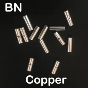BN5.5 BN8 BN14 BN22 BN38 Copper Tin Plated Connector Non-Insulating Naked Cable Ferrule Sleeve Tube Lug Cord End Crimp Terminal