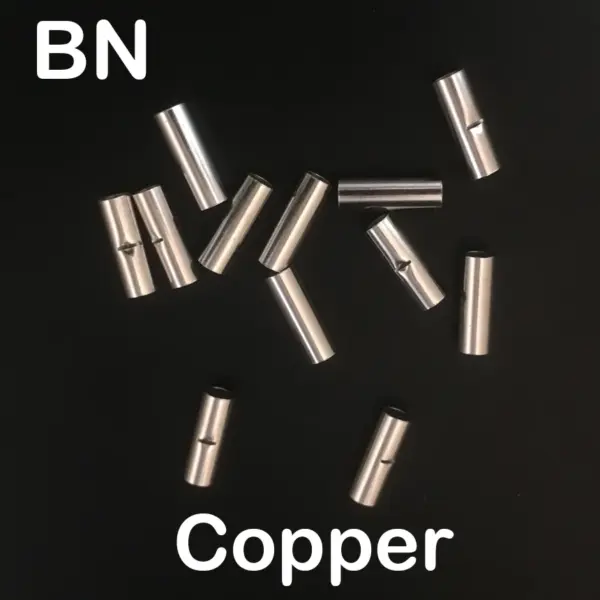 BN5.5 BN8 BN14 BN22 BN38 Copper Tin Plated Connector Non-Insulating Naked Cable Ferrule Sleeve Tube Lug Cord End Crimp Terminal
