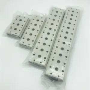4V210-08 4V210 4V220 Pneumatic Solenoid Valves Air Exhaust Manifold 200M Two Valve Plate Base Manifold With Fittings