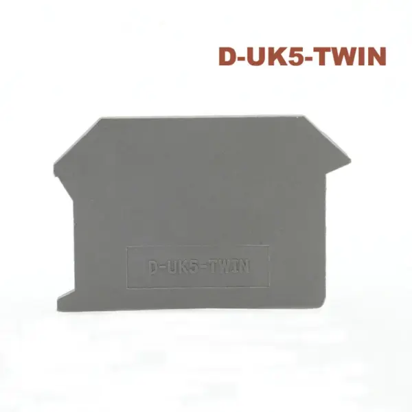 50Pcs D-UK5-TWIN Terminals End Plate Inlet Double Outlet Din Rail Screw Terminal Block Bornier UK5-TWIN Sealing Baffle Separator