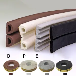 5M Insulation Gap Blocker Epdm D/E/I/P-Type Weather Stripping Seal Strip for Doors & Windows-Self-adhesive Foam Strip Soundproof