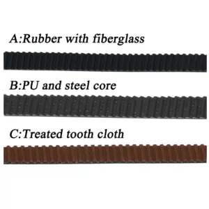 5M. 6mm PU with Steel Core Rubber fiberglass timing belt GT2 Belt Black Color 2GT open timing Belt 6mm Width 5M for 3d printer