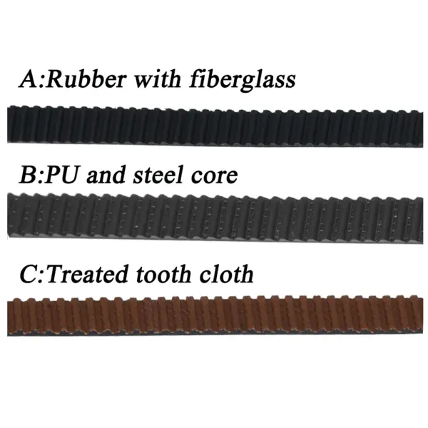 5M. 6mm PU with Steel Core Rubber fiberglass timing belt GT2 Belt Black Color 2GT open timing Belt 6mm Width 5M for 3d printer