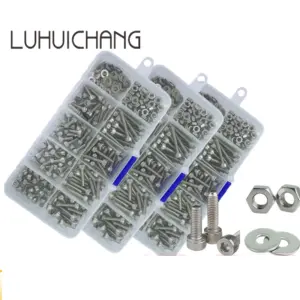 Stainless Steel Hexagon Socket Screws Set Button Head Cap Screws Bicycle Hex Assortment Screw Kit Bolts and Nuts Allen bolts Set