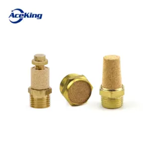 Pneumatic solenoid valve copper muffler SLL adjustable SML flat head muffler bsl-01/02/03/04 muffler filter element connector