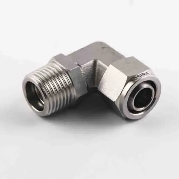 OD 6 8 10 12mm Stainless steel 304 Push On Knurled Pneumatic Rapid Screw Male Elbow Connector