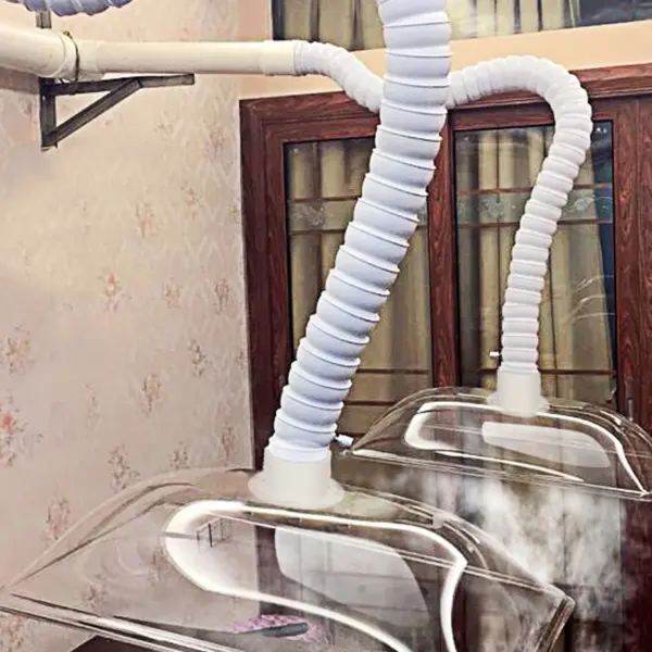 POM Flexible Smoke Exhaust Ventilator Pipe for Soldering Smoke Extractor Welding Fume Arms Square Round Hood