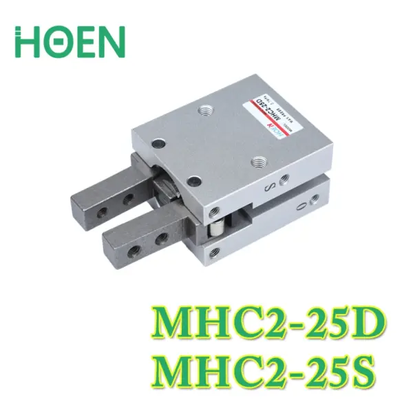 High quality double acting pneumatic robot gripper air cylinder MHC2-25D angular style aluminium clamps