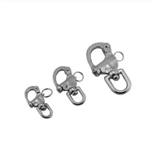 316 Stainless Steel Swivel Shackle Quick Release Boat Anchor Chain Eye Shackle Swivel Snap Hook for Marine Architectural