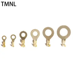 O-type Non-Insulated Ring Lugs Plug fast spring Electrical Barrel Copper Crimp Round Terminals Cable Wire Cold pressing Car