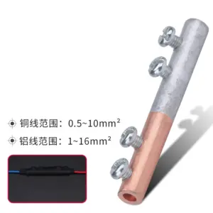 GTL-16 quick cable connector tubular Copper Aluminum electrical wire Bimetallic Splice Sleeve Lug Ferrule crimp terminals block
