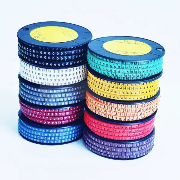 cable marker label EC-0 5000pcs Wire Marker Number 0 to 9 Cable Management Colored Wire insulation PVC Wire organizer Sleeves