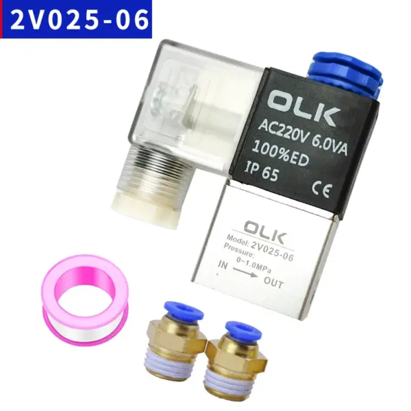 2V025-06   1/8" 2 Position 2 Port  Air Solenoid Valve 110V Pneumatic Control Valve valvula neumatico valvula pneumatica