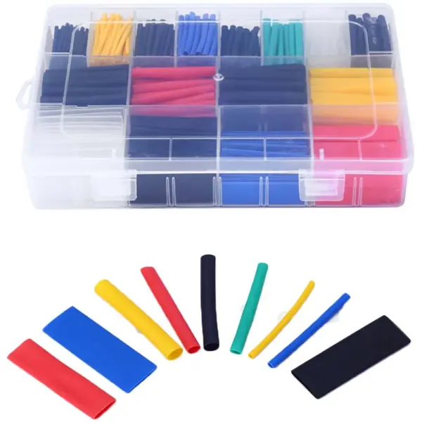 280/560/580pcs Heat-shrink Tubing Thermoresistant Tube Wire Wrap Tube Assortment Kit Set Wire Cable Insulation Sleeved Protecter