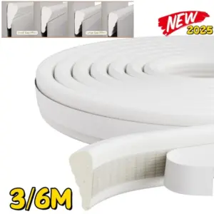3M/6M New Wedge Weather Stripping,Acoustic Insulation Foam Door Window Weather Seal Strip,Soundproof Weatherstripping,Gap Filler
