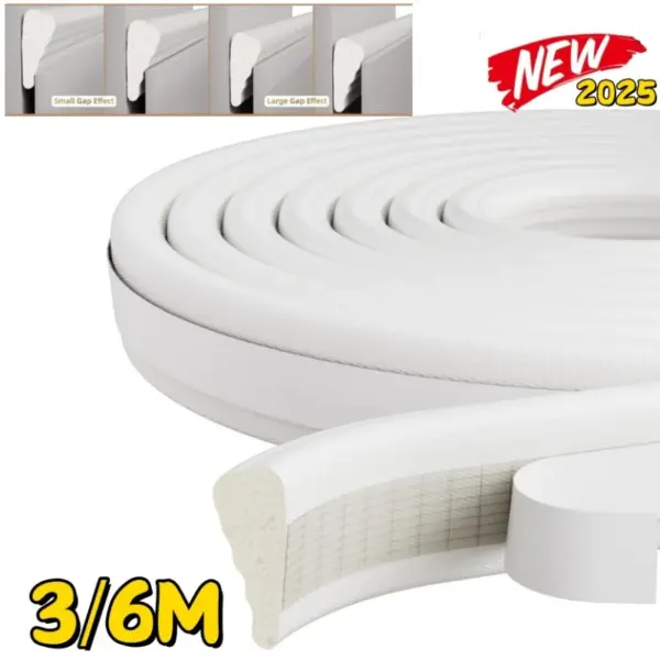 3M/6M New Wedge Weather Stripping,Acoustic Insulation Foam Door Window Weather Seal Strip,Soundproof Weatherstripping,Gap Filler