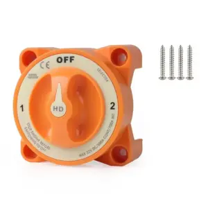 【Festival】AFD Connector 32V For Marine Boat RV Battery Disconnect Switch Selector 4 Position Terminal Stud M10 With Cable Lug& H