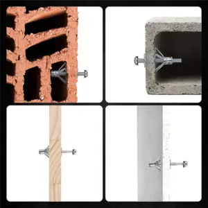 AA81-Hollow Drive Wall Anchor Screws Tool Heavy Duty Hollow Wall Anchors Tool Plasterboard Fixing Tool Cheville Bolt