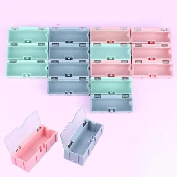 5Pcs For SMD SMT Electronic Box Electronic Components Small Screws Nuts Washers Container Mini Splicable Plastic Storage Boxes