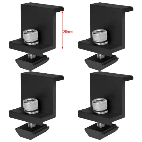 30/35mm Solar Modules PV Bracket Trapezoidal Sheet Flat Roof Aluminium Mounting Rail End Clamp PV Solar Panel Mount Accessories