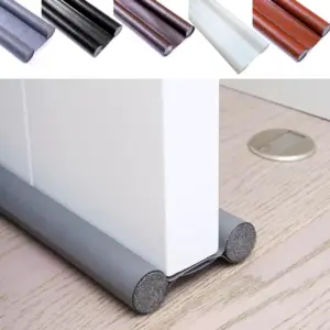 1PC Door Seal Strip Self Adhesive Soundproof Foam Rubber Weatherstrip Adjustable Under Door Sweep Gap Draft Stopper