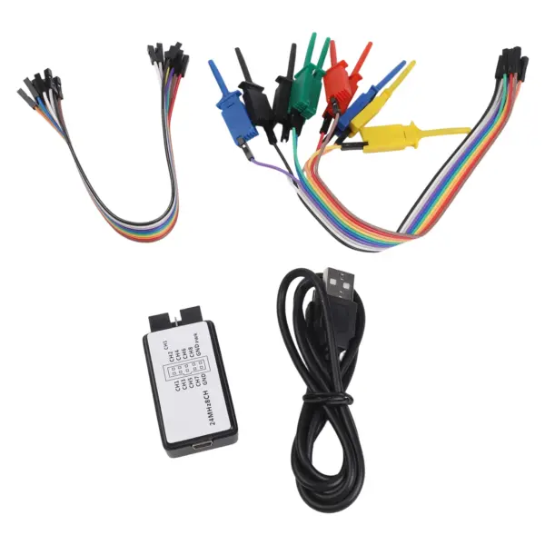 24M Samples Logic Analyzer USB 8 Channels Supports Multiple Communication Protocols for ARM and FPGA Development